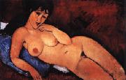 Amedeo Modigliani Nude on a Blue Cushion oil painting on canvas